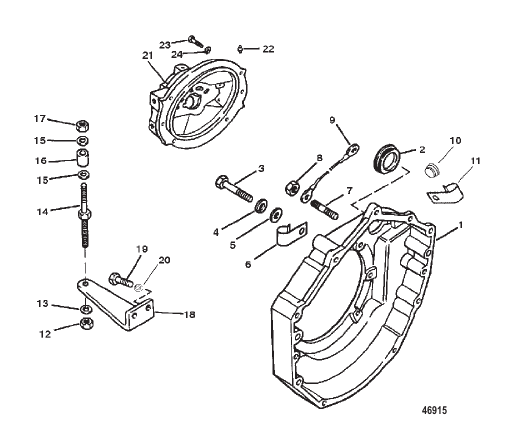 FLYWHEEL HOUSING (TRANSMISSION AND BRAVO DRIVELINE MODELS)