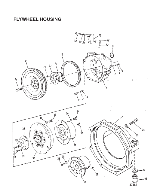 FLYWHEEL HOUSING (STERN DRIVE)