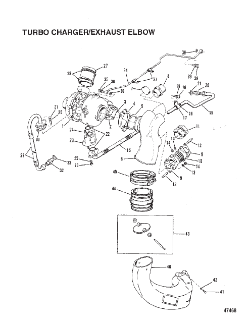 TURBO CHARGER/EXHAUST ELBOW (STERN DRIVE)