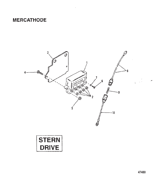 MERCATHODE (STERN DRIVE)