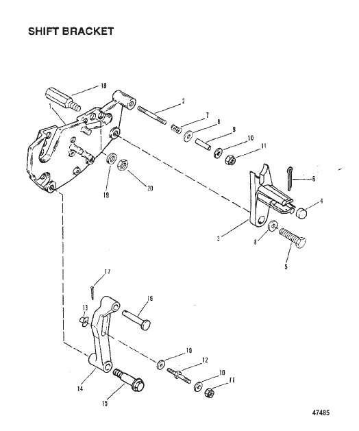 SHIFT BRACKET (STERN DRIVE)