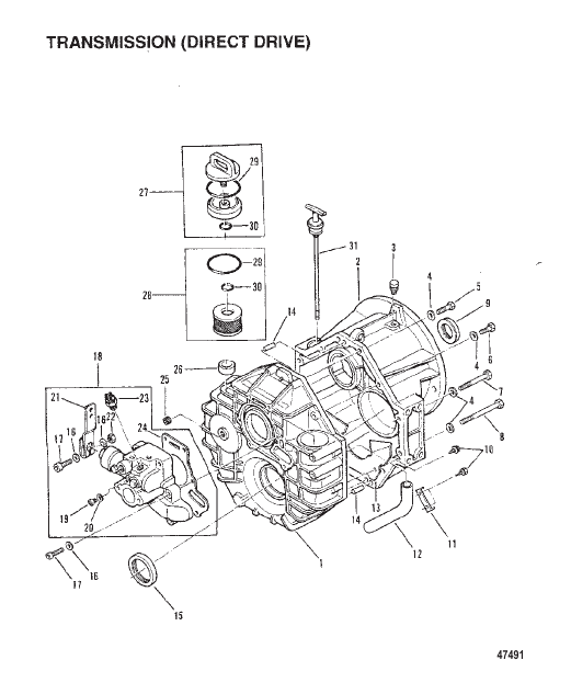 TRANSMISSION (DIRECT DRIVE) (INBOARD)