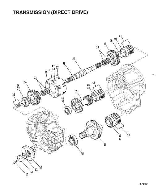 TRANSMISSION (DIRECT DRIVE) (INBOARD)