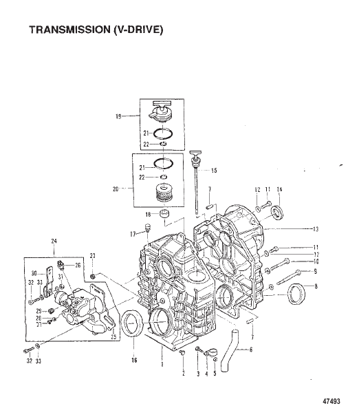 TRANSMISSION (V-DRIVE) (INBOARD)
