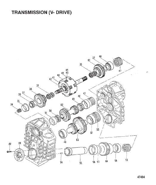 TRANSMISSION (V-DRIVE) (INBOARD)