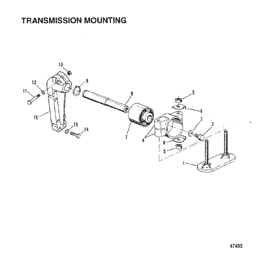 TRANSMISSION MOUNTING (INBOARD)