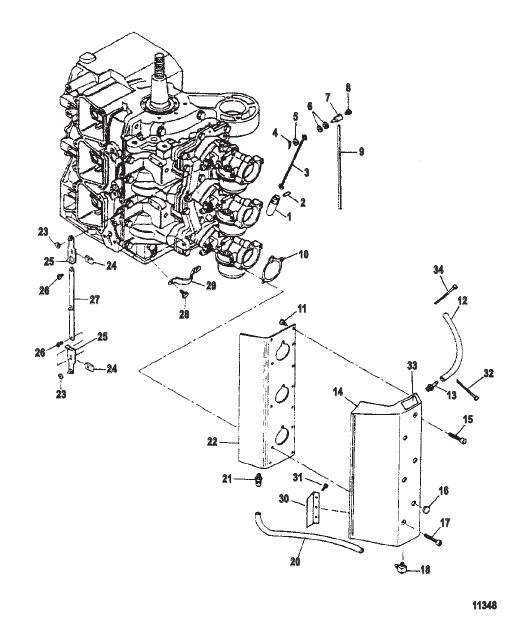 Throttle And Choke Linkage Intake Cover