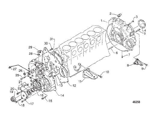 TIMING GEAR AND FLYWHEEL HOUSING