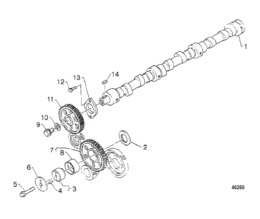 CAMSHAFT AND IDLER GEAR