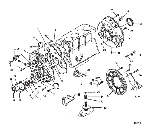 TIMING COVER AND FLYWHEEL HOUSING