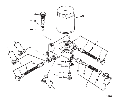 OIL FILTER BASE ASSEMBLY (SPIN ON FILTER)