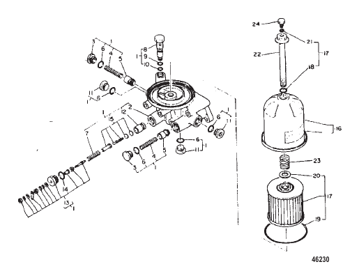 OIL FILTER BASE ASSEMBLY (ELEMENT SET OIL FILTER)