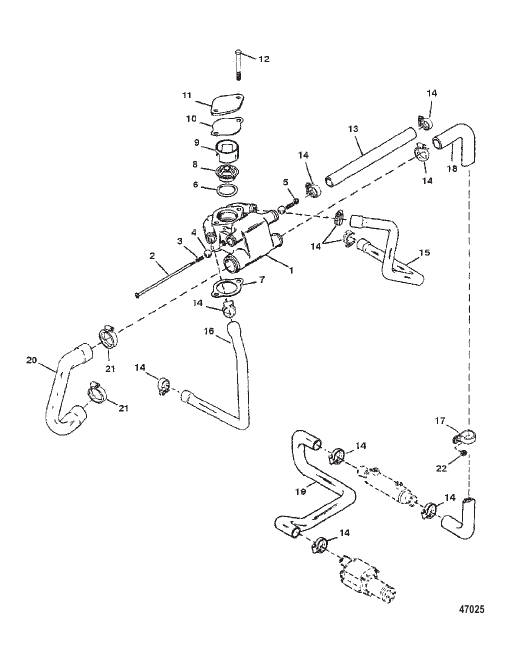 THERMOSTAT HOUSING (STANDARD COOLING-DESIGN I)