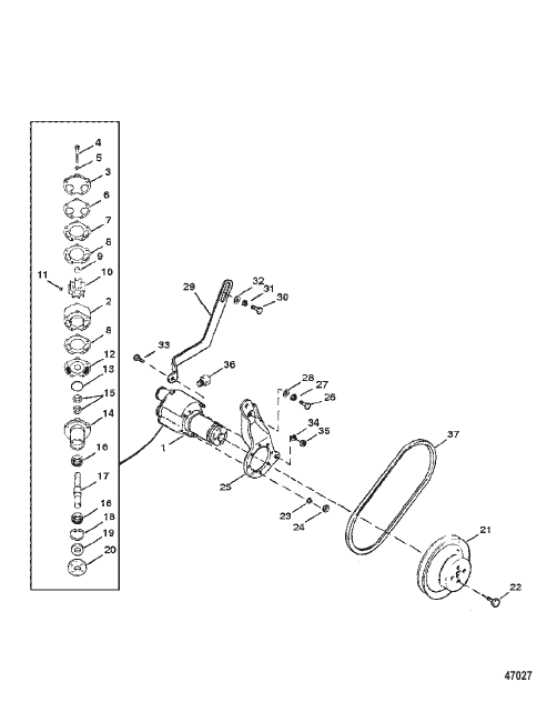 SEA WATER PUMP ASSEMBLY