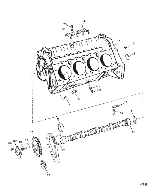 CYLINDER BLOCK AND CAMSHAFT