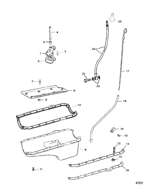 OIL PAN AND OIL PUMP