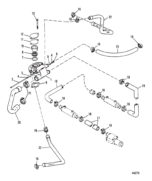 THERMOSTAT HOUSING (STANDARD COOLING) 0D715494 - 0F349999
