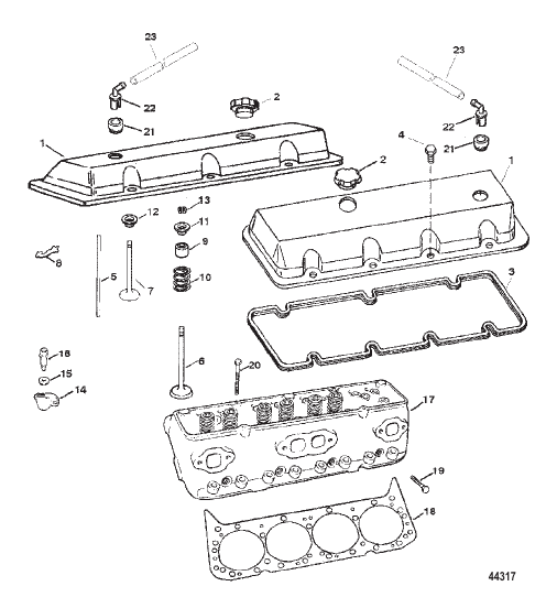 CYLINDER HEAD AND ROCKER COVER