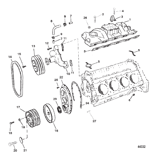 INTAKE MANIFOLD AND FRONT COVER
