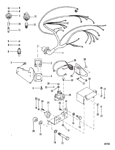 WIRING HARNESS AND ELECTRICAL COMPONENTS