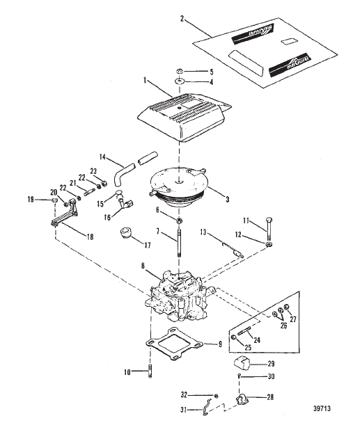 CARBURETOR AND THROTTLE LINKAGE (4 BARREL)