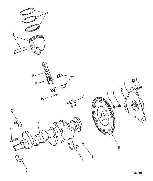 CRANKSHAFT AND PISTONS