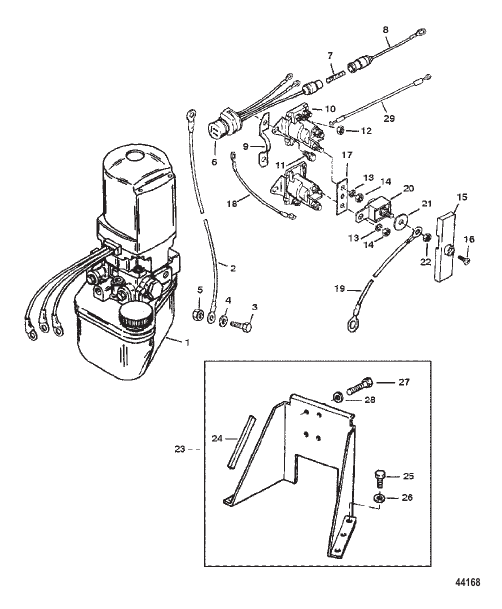 HYDRAULIC PUMP AND BRACKET
