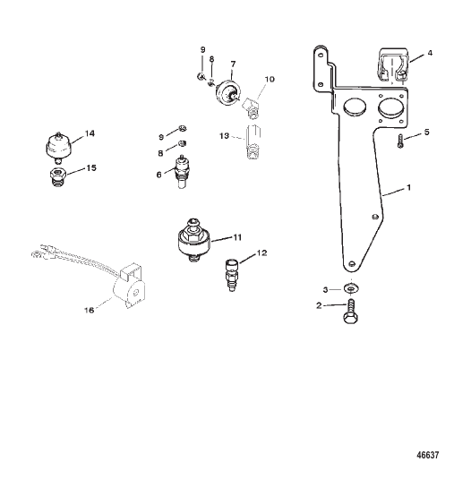 SENDERS AND HARNESS BRACKET