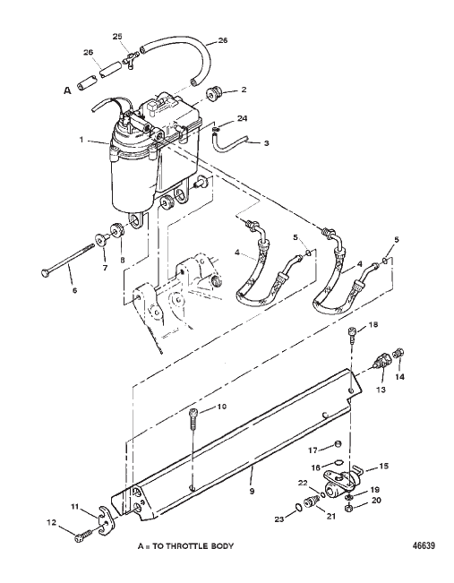 VAPOR SEPARATOR TANK AND FUEL RAIL