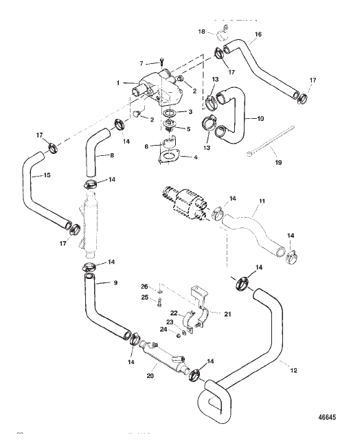 THERMOSTAT HOUSING (STANDARD COOLING)
