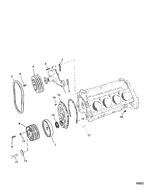 WATER PUMP AND FRONT COVER