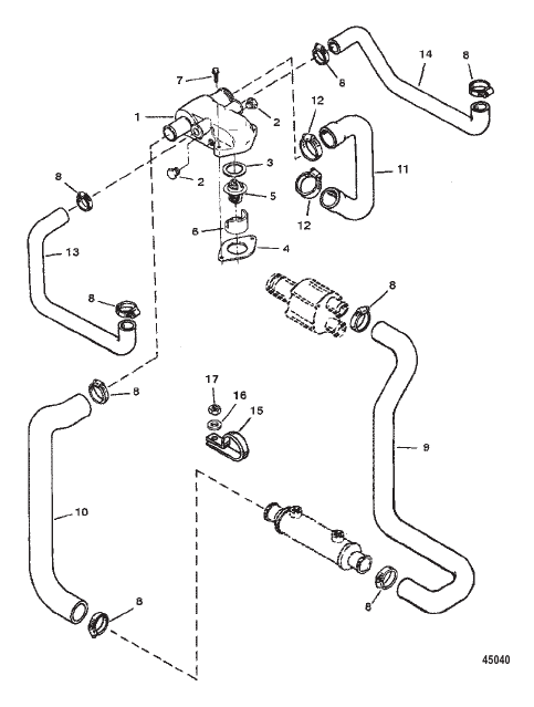THERMOSTAT HOUSING (STAINLESS STEEL) (STANDARD COOLING)
