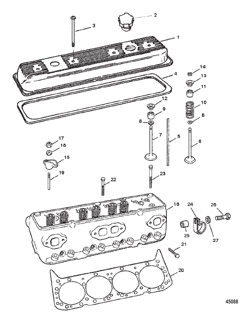 CYLINDER HEAD AND ROCKER COVER