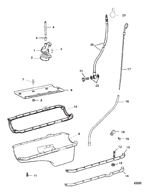 OIL PAN AND OIL PUMP