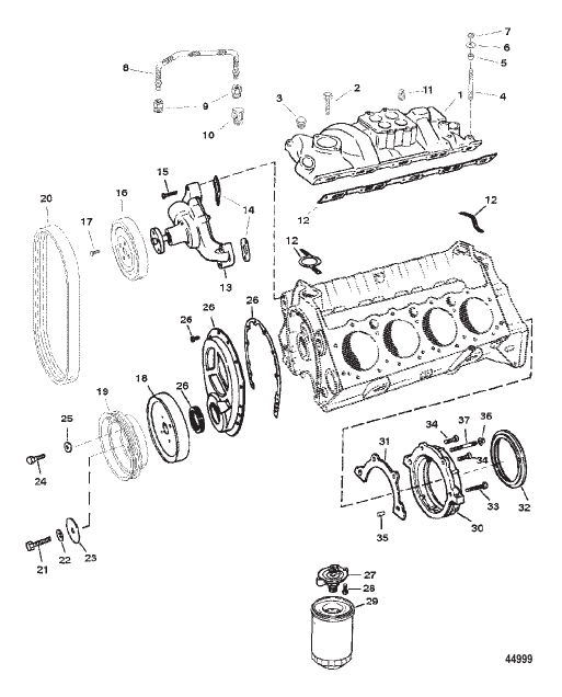 INTAKE MANIFOLD AND FRONT COVER