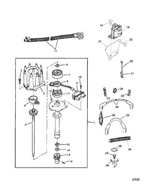 DISTRIBUTOR AND IGNITION COMPONENTS
