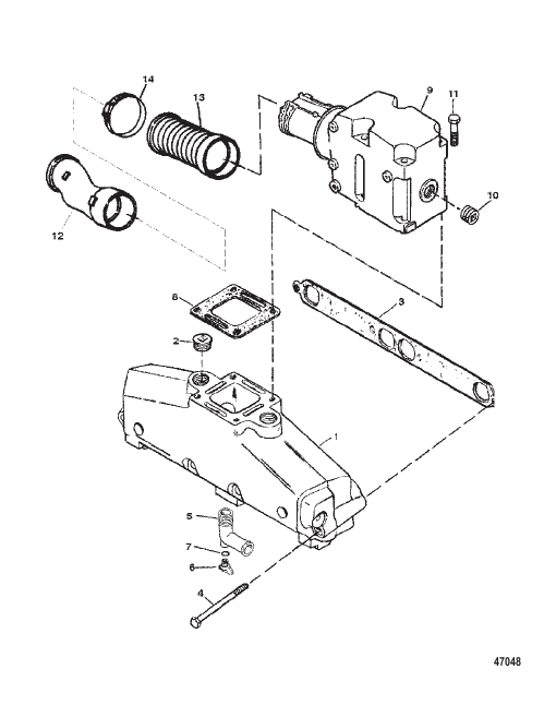 EXHAUST MANIFOLD AND EXHAUST ELBOW
