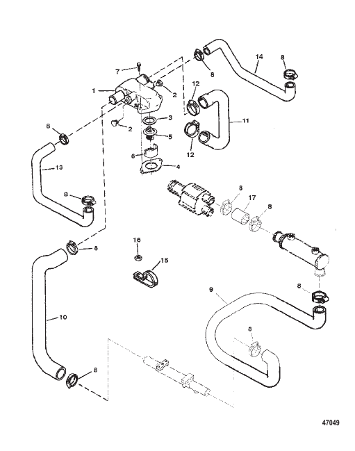 THERMOSTAT HOUSING (STANDARD COOLING)