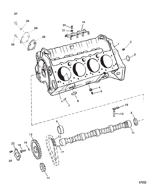 CYLINDER BLOCK AND CAMSHAFT