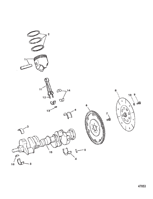 CRANKSHAFT PISTONS AND CONN. RODS