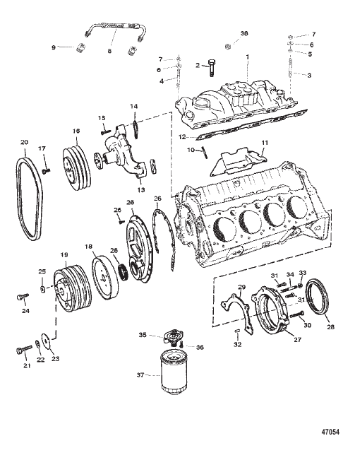 INTAKE MANIFOLD AND FRONT COVER