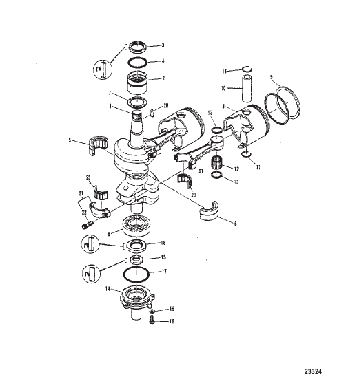 CRANKSHAFT AND PISTON