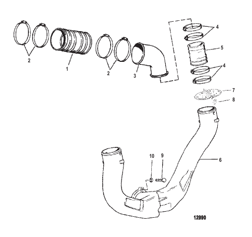 Exhaust System (Use With Two Piece Manifold)