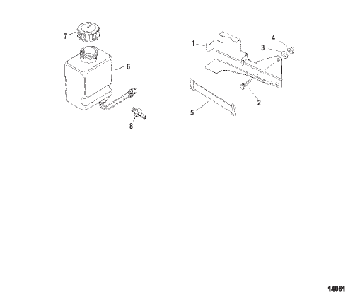 Oil Reservoir Bottle and Bracket