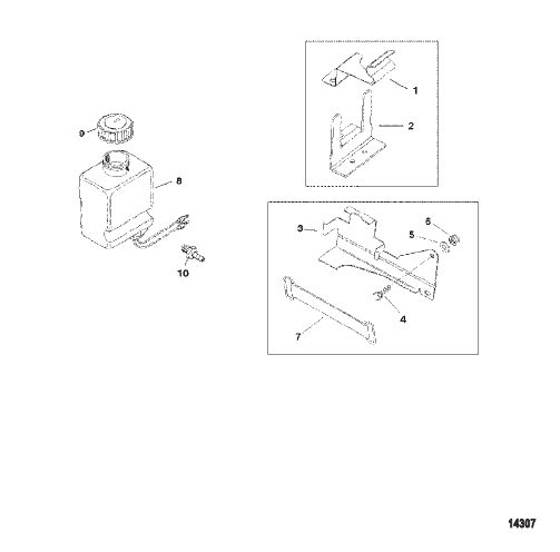 Oil Reservoir Bottle And Bracket