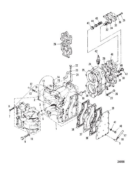CRANKCASE AND CYLINDER HEAD