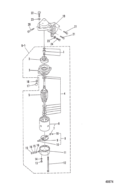 STARTER MOTOR (E-101515/EL-404000 and Below)