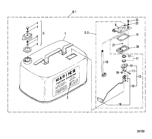 FUEL TANK ASSEMBLY (NOT ORIGINAL EQUIPMENT TANK)