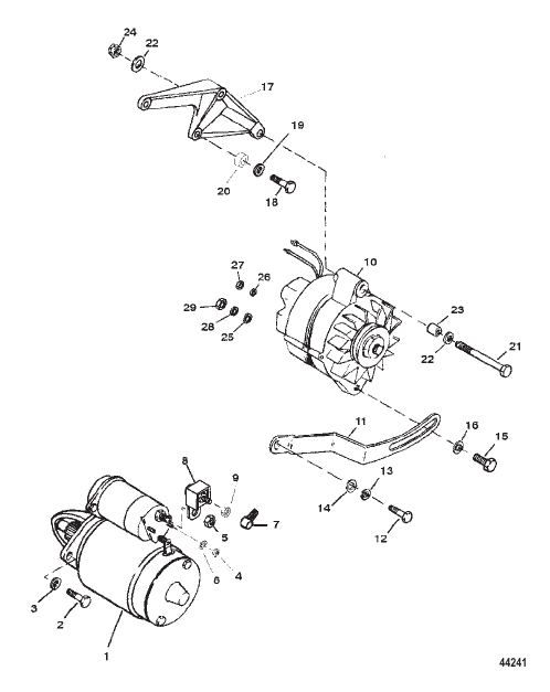 STARTER MOTOR AND ALTERNATOR