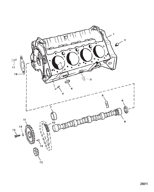 CYLINDER BLOCK AND CAMSHAFT
